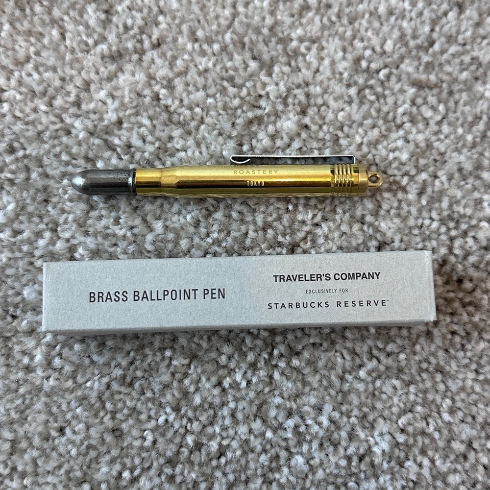 Starbucks Reserve Roastery Tokyo Japan Brass Ballpoint Pen Traveler's Company